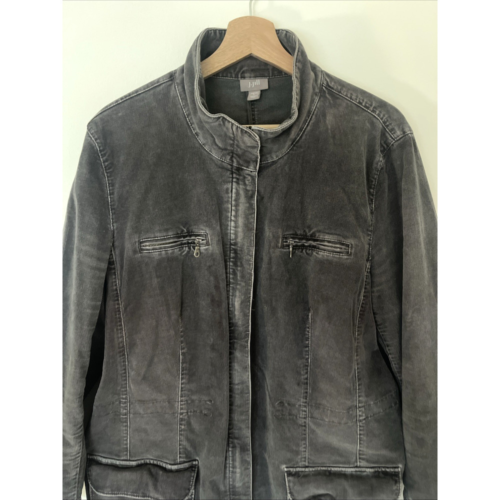 J Jill Corduroy Chore Barn Coat‎ Size Large Gray - Picture 3 of 15
